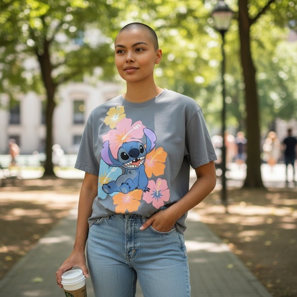 Disney Tops - NWT Disney Lilo and Stitch crop top T shirt size small